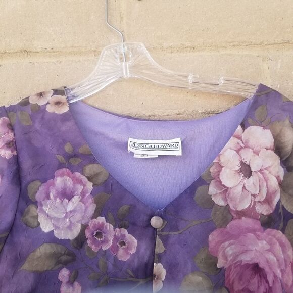 Jessica Howard Long Dress. Short sleeve - Picture 5 of 14